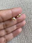 Tous Gold Round Bear Earrings In Gold Vermeil And Cultured Pearl