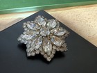 Beautiful Rare Signed Vintage Antique Eisenberg Ice Rhinestone Flower Brooch