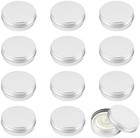 12 Pack 1 Oz Salve Tins With Lids  Small Refillable Metal Tin Containers   Trave