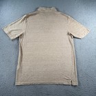 Gran Sasso Polo Shirt Mens 50 Tan Linen Blend Short Sleeve Italy Luxury Summer