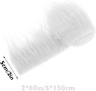 White Shaggy Faux Fur Strips 2x60in Fluffy Craft Fabric For Diy
