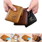 Mens Rfid Blocking Leather Wallet Credit Card Id Holder Zipper Purse Waterproof