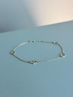 14k Solid Gold Heart Anklet 1mm Adjustable 9 To 10 Inches  Romantic Gift For Her