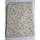 Vintage Hand Quilted Baby Blanket Woodland Animals Cream Blue Cottagecore