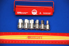 Mac Tools New 6 Piece 3 8  Drive Sae Hex Drain Plug Socket Set Ships For Free
