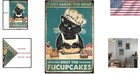Vintage Kitty Metal Sign With Humorous  i Just Baked You Some Cakes  Quote