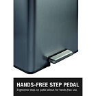 Rubbermaid 12 Gallon Stainless Steel Step Garbage trash Can  Charcoal  open Box 