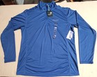 Nautica Angler Men s Shirt Blue Long Sleeve Quick Dry Fishing Upf 50  Ultracool