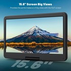 Pofoto Large Screen Portable Dvd Player With 15 6  Hd Screen 6 Hour Battery