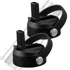 Hydroflask Wide Mouth Lids With Straw - 2 Pcs - Black - 20 32 40 Oz Flex Straw