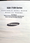 Samsung Sgh T109 User Manual  flip Phone 2008 Quick Start Guide 125 Pages New