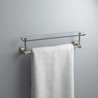 Delta Nickel Towel Bar With Glass Shelf Napier