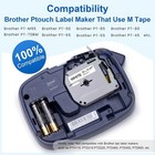 4pk Label Tape M-k231 Mk231 M231 Black On White 12mm 1 2  For Brother Pt-65