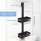 Shower Caddy Over Door Black - 2 Tier Haning Shower Caddy Shelf Rack  Stainle   