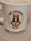 Uss Leftwich Dd-984 White Ceramic Diner Style Mug First To Baghdad Military Navy
