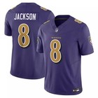 Men s Ravens  8 Lamar Jackson Purple black white Game Limited Stitched Jersey