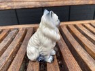 Vintage Cat Figurine Persian Himalayan Gray White Ceramic Kitty Cat Adorable