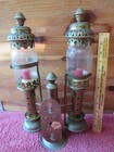 Vintage Penco Wall Sconce Candle Holder Lantern Ship Lamp Double Arm Glass Shade