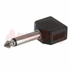3pcs 2x3 5mm Stereo Female To 6 35mm Mono Male Adapter Audio Splitter Converter