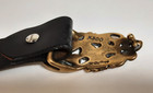 K  Dupree Vintage Brass Bubble Swirl Belt Buckle K300 And Leather Belt