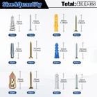 400pcs Wall Anchor Assortment For Gypsum Walls  Plaster Board And Solid Walls