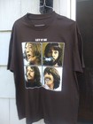 The Beatles Let It Be  brown T-shirt With Band Member Images  Size Large 