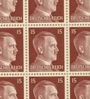 Stamp Germany Mi 789 91 Sc 512 14 Sheet 1941 Wwii Fascism War Era Hitler Mnh