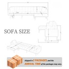 Futon Sofa Bed  L Shaped Sectional Couch Reclining Backrest And 2 Pillows  Co   