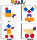192 Pcs Magnetic Letters Numbers 9 Color with Pattern Blocks symbols  Foam Set 