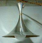 Danish Mid Century Modern Aluminum Trumpet Tuba Horn Swag Lamp