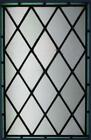 Simple Geometric Large Old English Leaded Stained Glass Window 22  X 32 