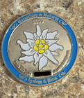 Bavaria Geocoin-unactivated-silver 1 75  Diam 2006-edelweiss Flower Bavaria De