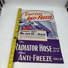 Vintage 1940s 1950s Radiator Hose Anti-freeze Auto Service Poster 12x18