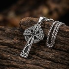Silver Celtic Irish Triquetra Cross Pendant Necklace Christian Jewelry Gift