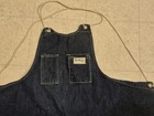 Vintage Oshkosh B   gosh Blue Denim Work Bib Apron Union Made Usa