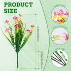 12 Bundles Artificial Outdoor Flowers Fake Silk Plants Spring Decoration Indoor
