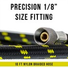 10  Braided Airbrush Hose 1 8  Fitting Ends Coupling Fit Iwata Master Compressor