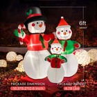 6ft Christmas Inflatable Snowman Family Led Lighted Blowup Lawn Yard Decoration