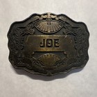 Bbb Solid Brass  joe  Belt Buckle Floral Western Antique Finish 1 5in  843