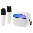 Orbital Portable Dual Microphones   Speaker Karaoke System Dynamic Led Lights