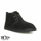Ugg Neumel Black Leather Sheepskin Chukka Ankle Women s Boots Size Us 9 uk 7 New
