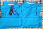 Nautica Girls Blue Solid Short Sleeve Collared Button Polo Shirt 2-pack Sz 8