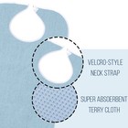 Wave 3 Pack Adult Bibs For Eating With Catch Bib-washable Reusable Waterproof