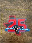 Houston Texans 25th Year Anniversary Patch Plastic Iron On   Sew On Patch