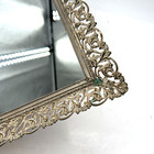 Vintage Mirror Dresser Tray Vanity Mirror Mcm Perfume Tray Gold Filigree 16 X 10