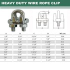 Marine Ss316 Heavy Duty Wire Rope Clip Cable Clamp 1 8  To 1  Boat Rigging