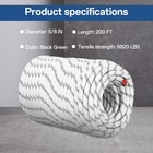 5 8  X 150  Double Braid Polyester Arborist Bull Rope Tree Rigging Line