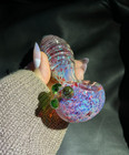 5 Inch Gold Fumed Glass Tobacco Pipe Smoking Bowl Hand Pipe Free Shipping