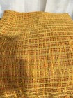 Vtg 70s Mid Century Mod Orange Golds Open Weave Drapery Fabric  3 Yds 33    X 48   