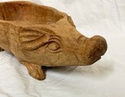 Vintage Wooden Pig Bowl Hand Carved Dish Rustic Farmhouse Decor 8 5 X 3 5